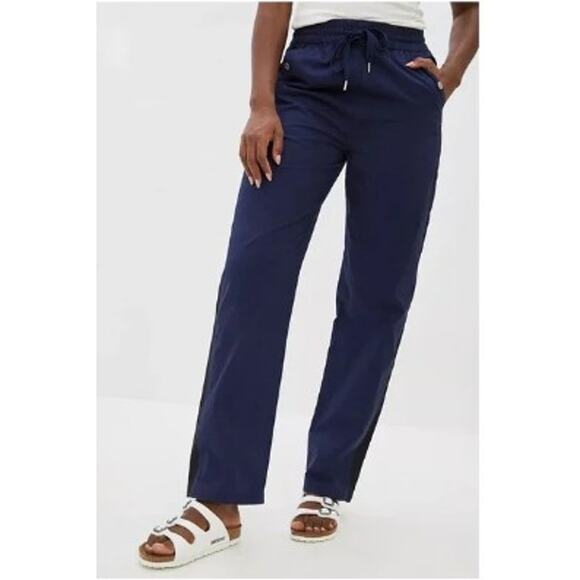 Anthropologie Maeve Tenley Twill Track Tuxedo Stripe Tapered Pants Women Sz XS - Picture 3 of 10